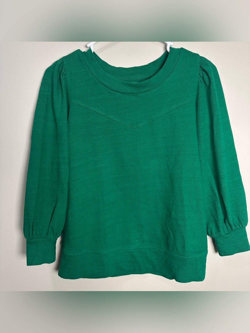 Loft Emerald Green Long Sleeve Pullover Top